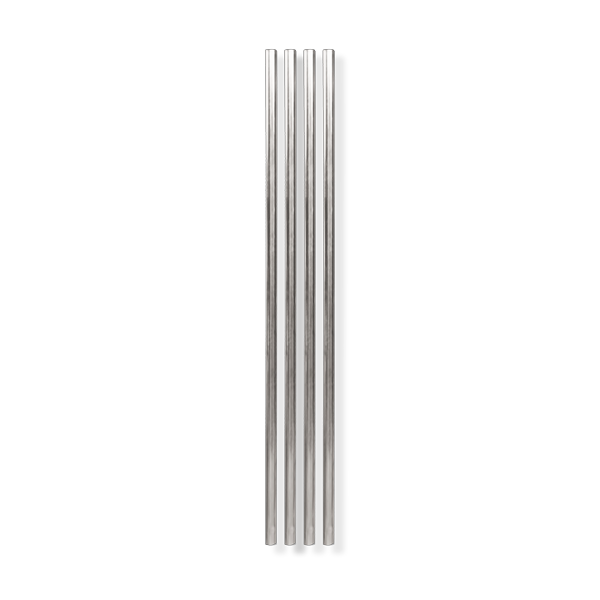 Metal Straws - 10 Inch - Silver
