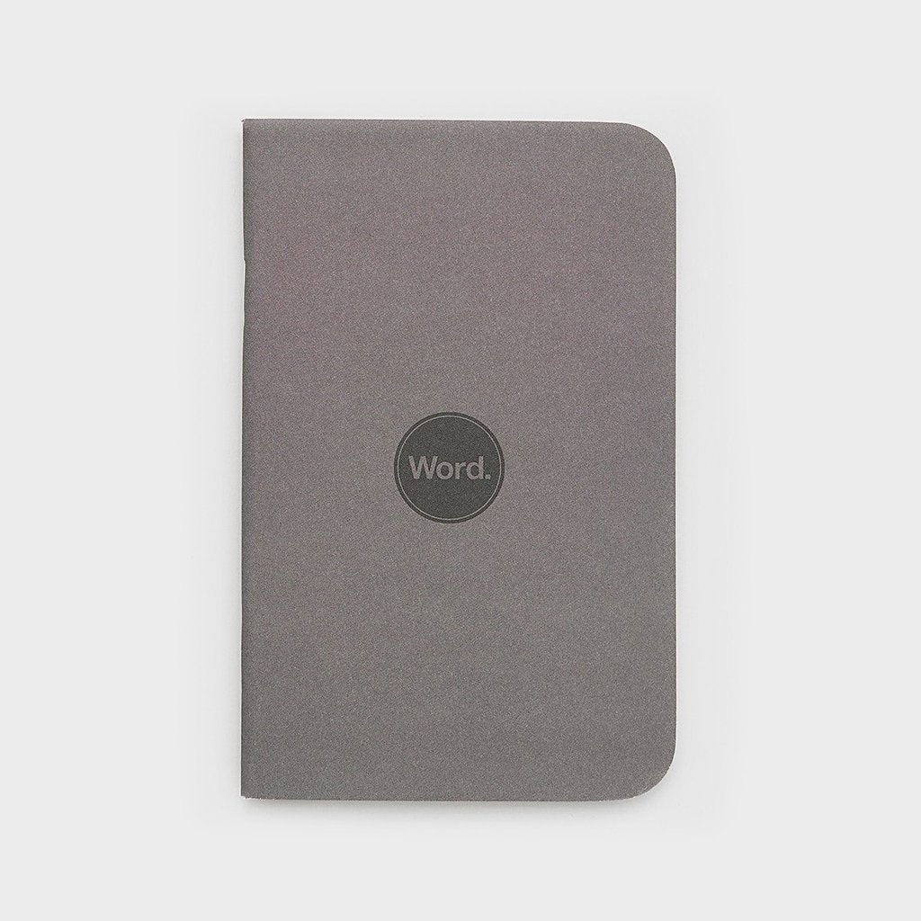 Word. Notebooks - Charcoal (3 Pack)