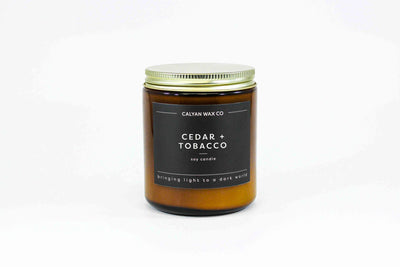 Cedar + Tobacco Amber Jar