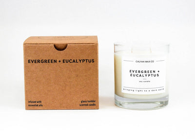 Evergreen + Eucalyptus Glass Tumbler