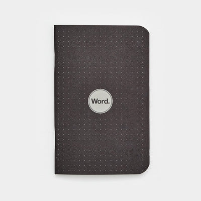 Word. Notebooks - Black Dot Grid (3 Pack)