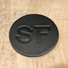 Leather Coasters - SF - Black - Set of 4