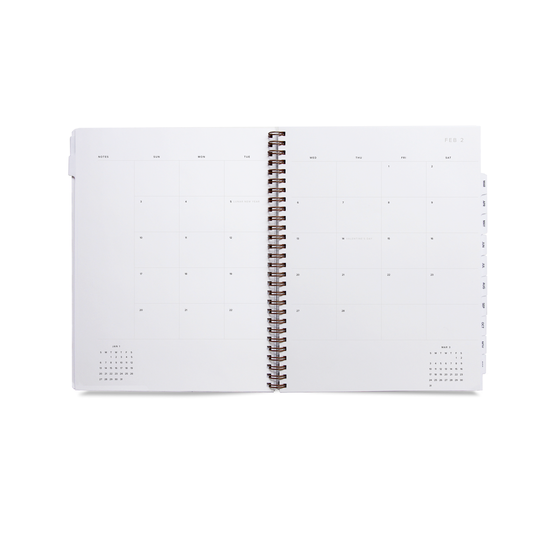 2020 Year Task Planner - Charcoal Gray