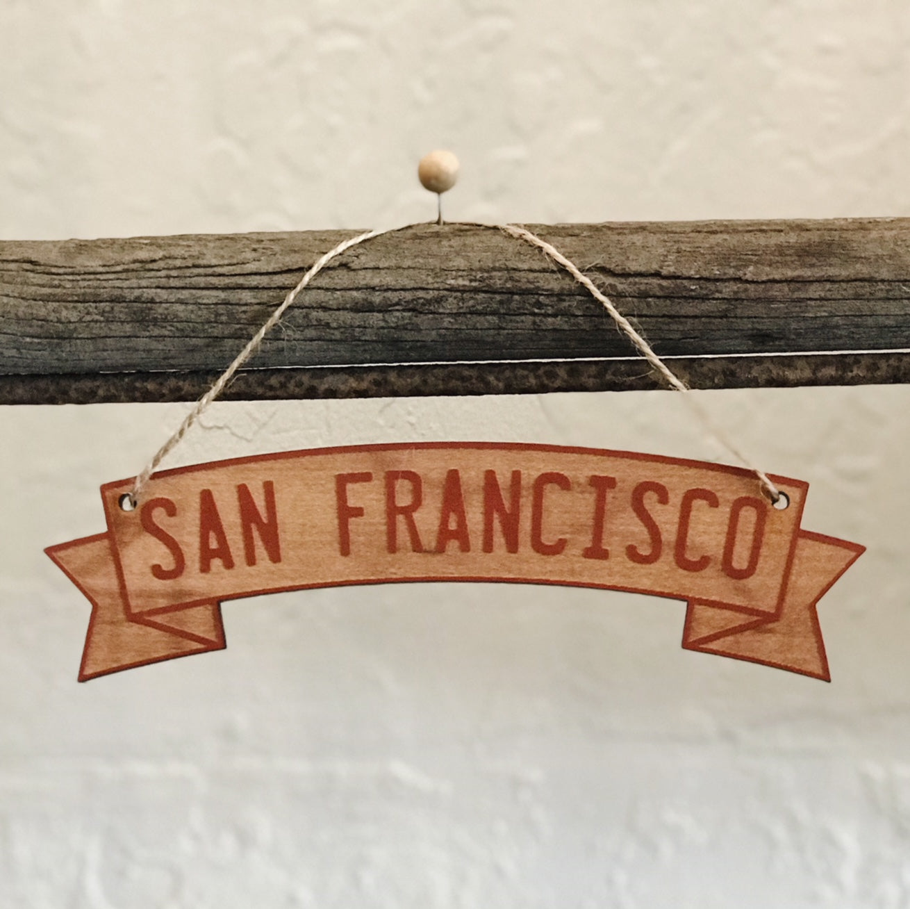 Wooden Ornament - San Francisco