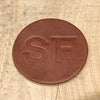 Leather Coasters - SF - Brown - Set of 4