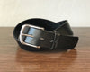 Leather Belt - Black w/ Stainless Steel Buckle