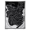 Vintage City Map Wool Throw - Brooklyn