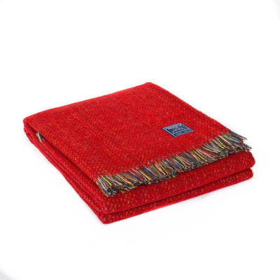 Northern Lights Wool Throw - Red