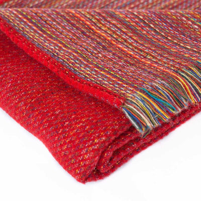 Northern Lights Wool Throw - Red