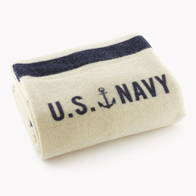 Foot Soldier Military Wool Blanket - US Navy Jacquard