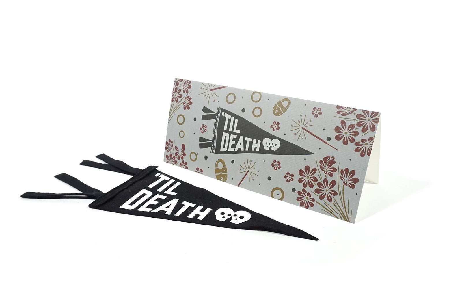 Greeting Card & Matching Mini Pennant - 'Til Death