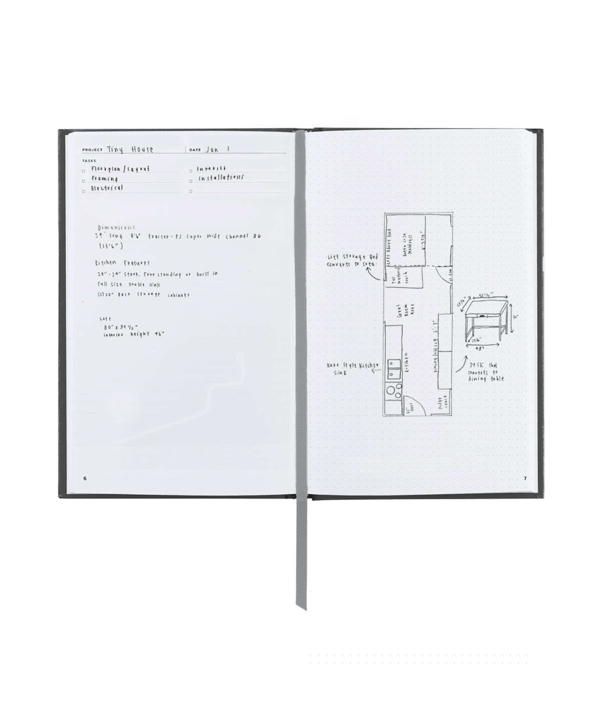 Project Book - Charcoal Gray