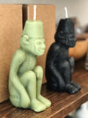 Monkey with a Fez Candle - Black