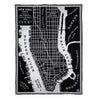 Vintage City Map Wool Throw - New York