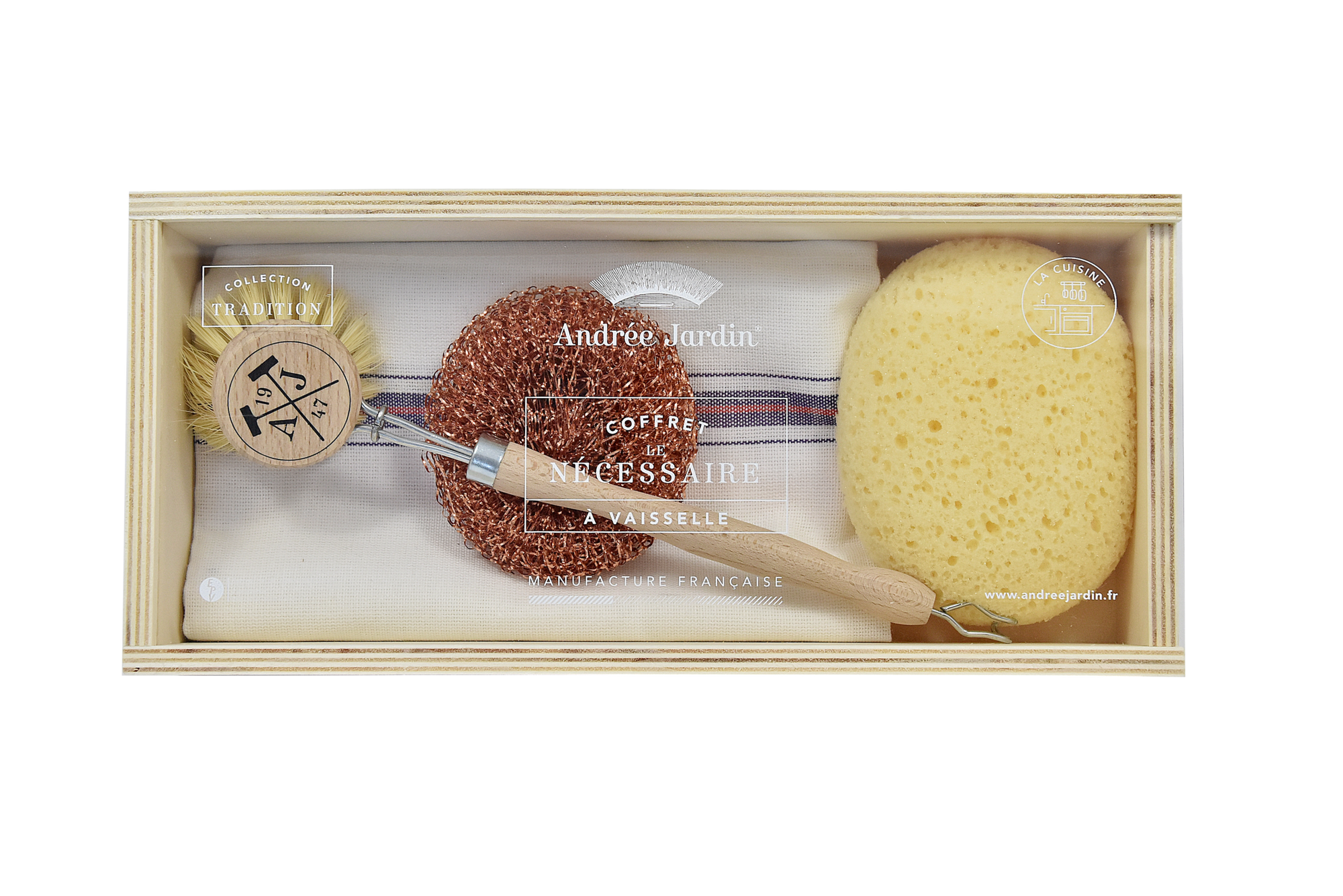 "TRADITION" DISH KIT IN WOODEN BOX