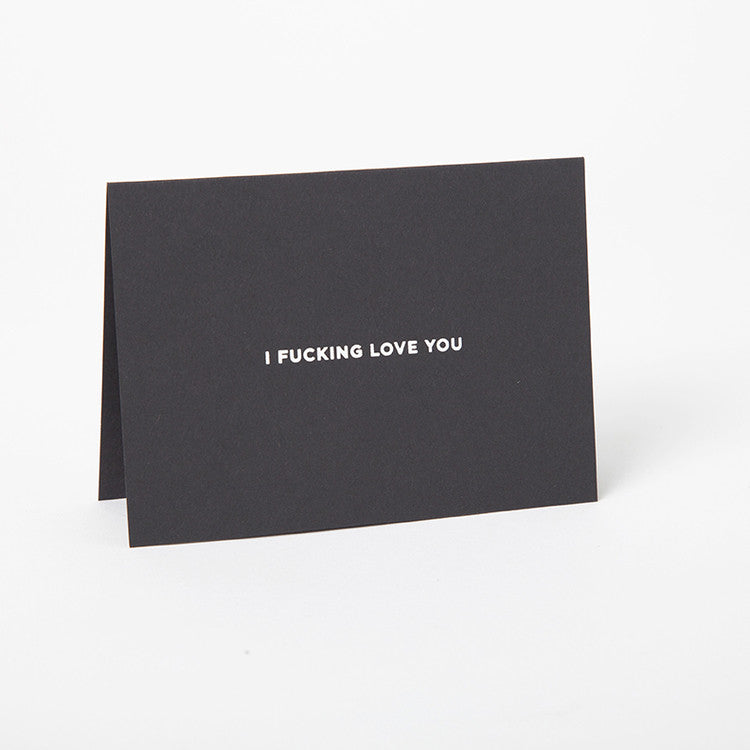 Hand Stamped Greeting Card - Fucking Love