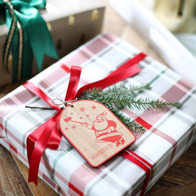 Wooden Ornament - Tattooed Snowman