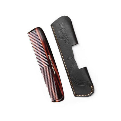 LEATHER COMB SLEEVE WITH MUSTACHE-BEARD COMB