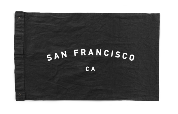 Black Canvas Flag - San Francisco, CA