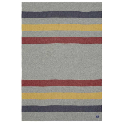 Revival Stripe Wool Throw - Gray