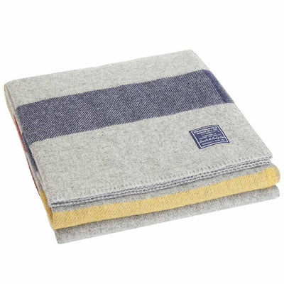 Revival Stripe Wool Throw - Gray