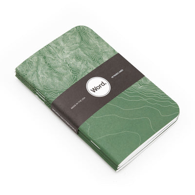 Word. Notebooks - Green Terrain (3 Pack)