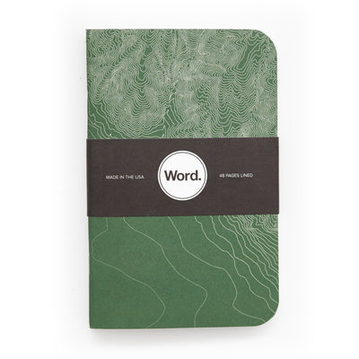 Word. Notebooks - Green Terrain (3 Pack)