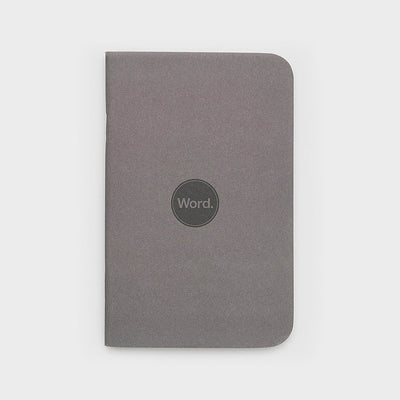 Word. Notebooks - Charcoal (3 Pack)