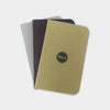 Word. Notebooks - Drab (3 Pack)