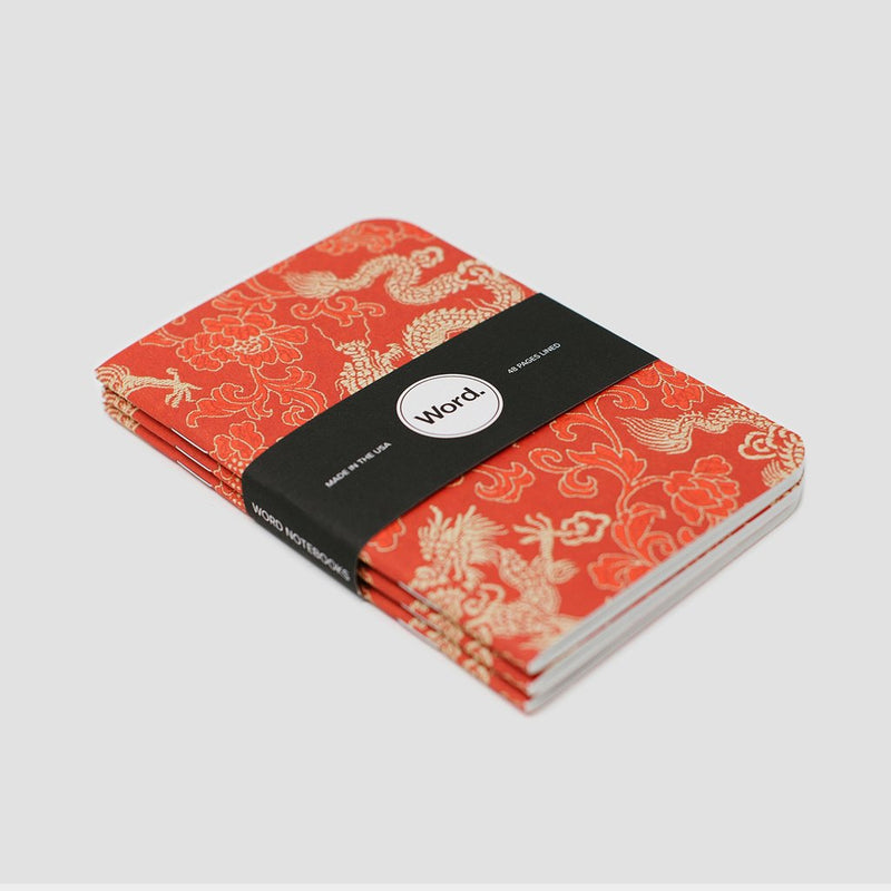 Word. Notebooks - Red Dragon (3 Pack) - Utility Goods