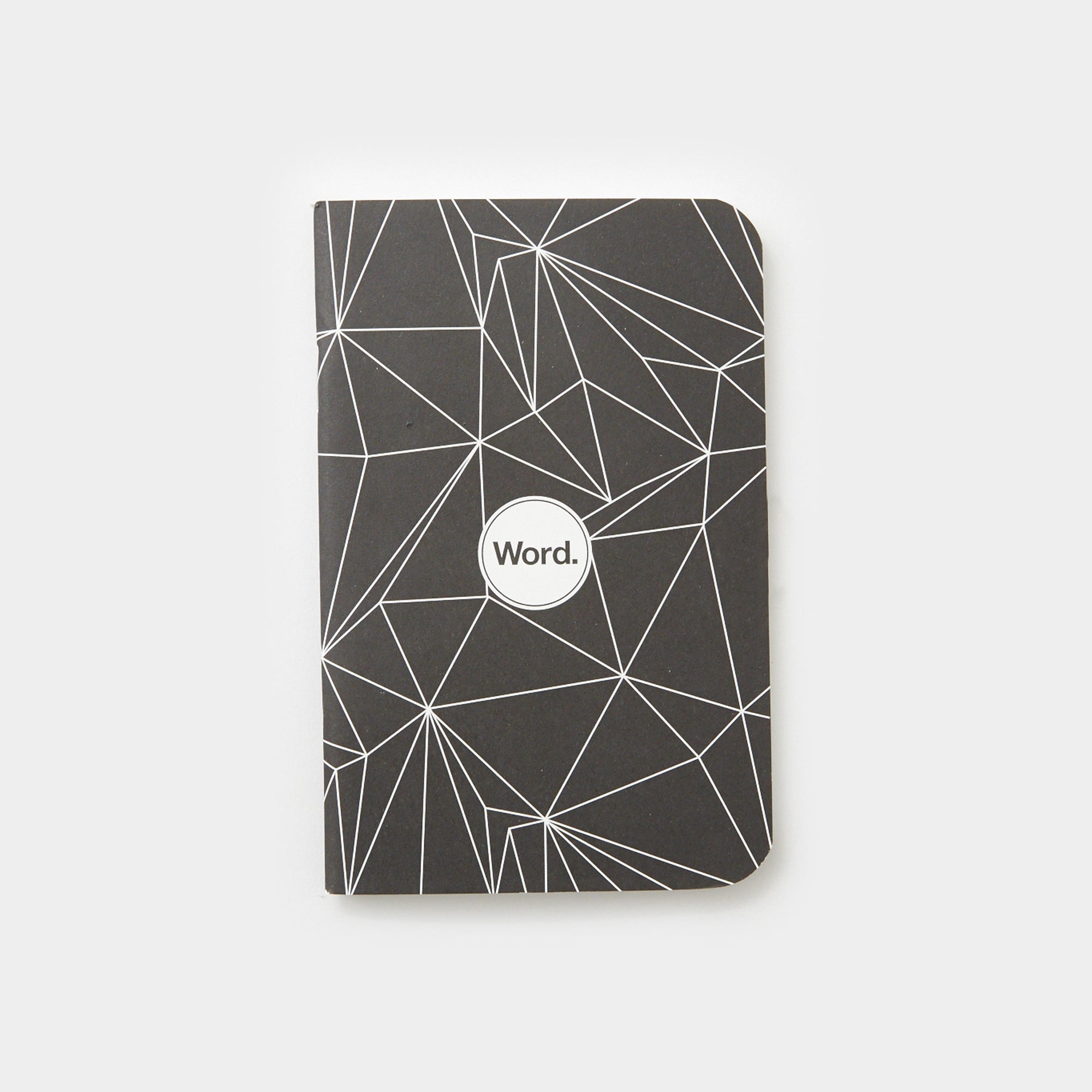 Word. Notebooks - Black Polygon (3 Pack)