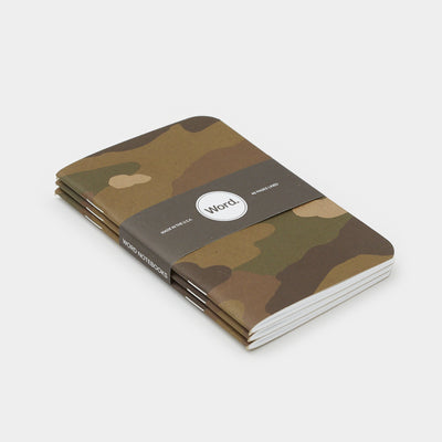 Word. Notebooks - Traditional Camo (3 Pack)