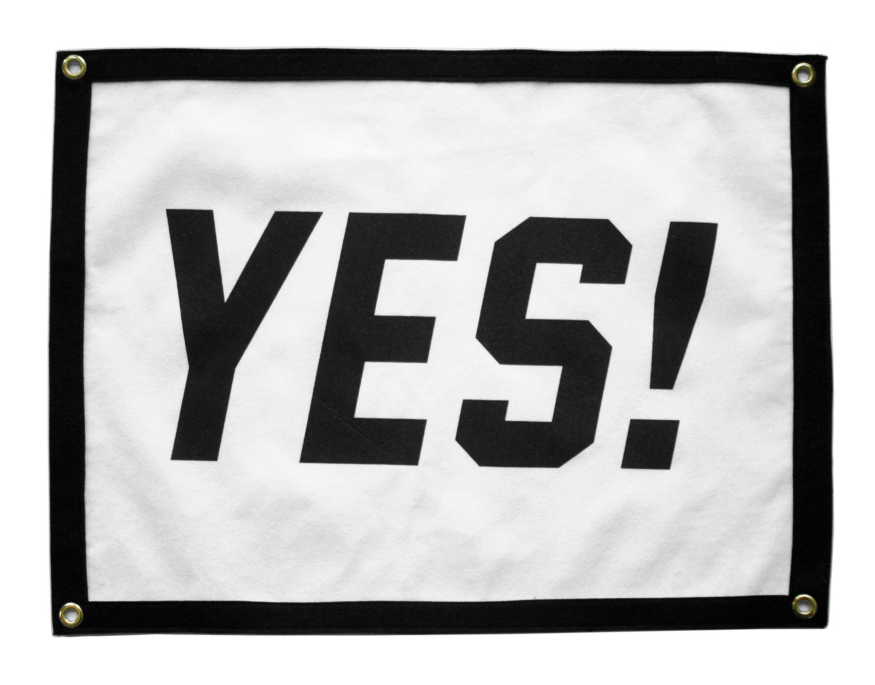 "YES!" CAMP FLAG