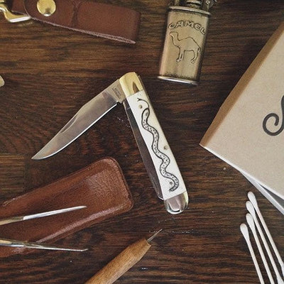 Scrimshaw Kit + Lockback Knife