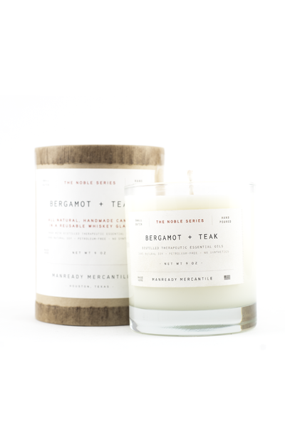 The Noble Series Soy Candle - Bergamot + Teak