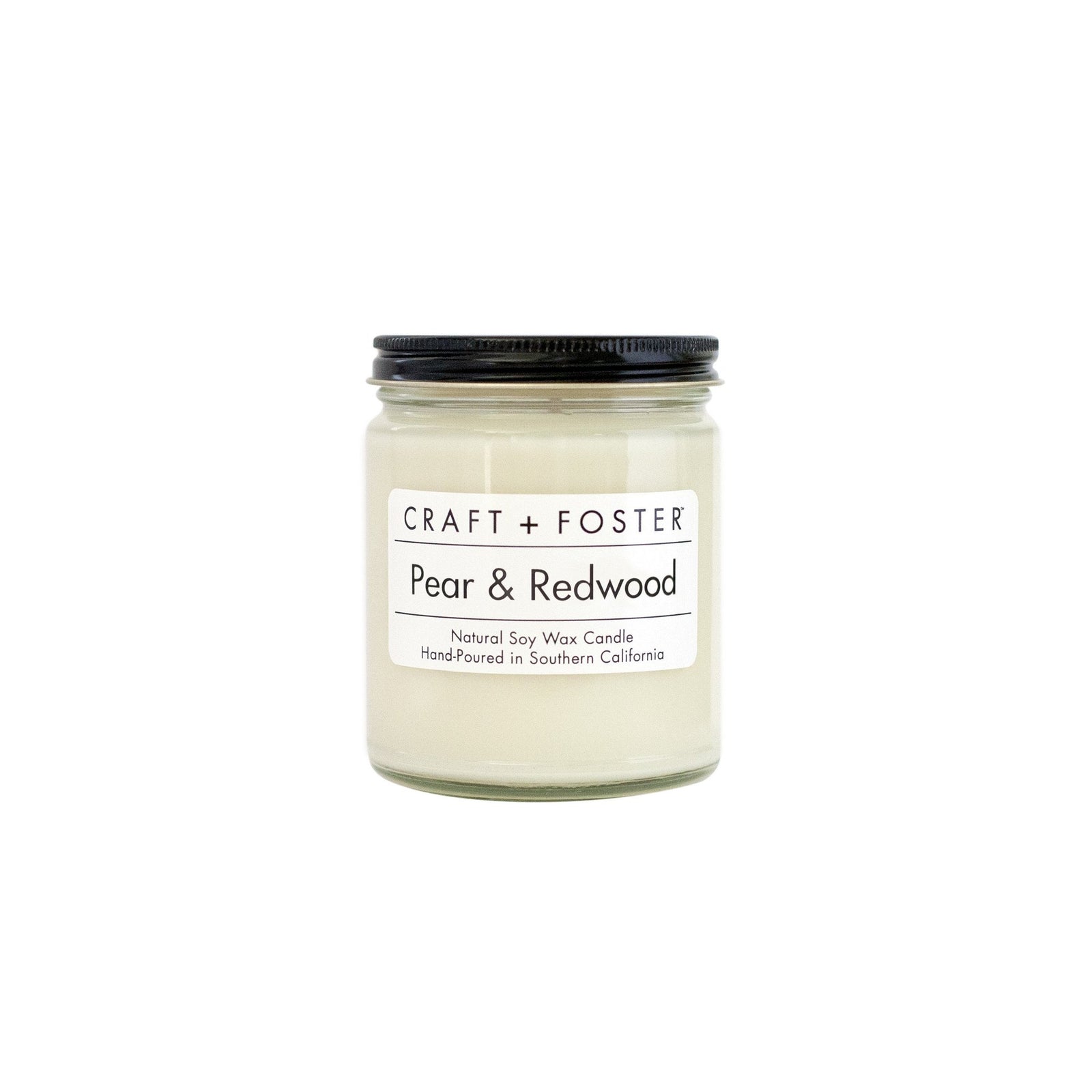 Natural Soy Wax Candle - Pear & Redwood