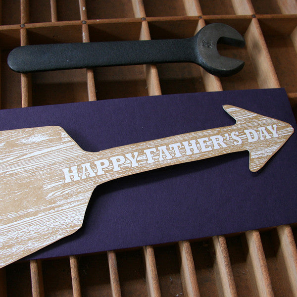 Father's Day Wood Arrow Card