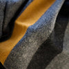 Foot Soldier Military Wool Blanket - Gray / Gold / Black
