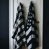American Flag Wool Throw - Black / Heather Gray