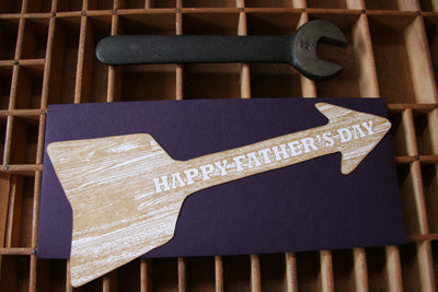 Father's Day Wood Arrow Card