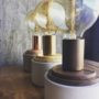Concrete Stack Lamp - Walnut