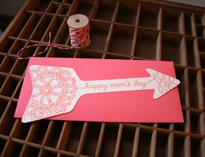 Mother's Day Crochet Arrow Card