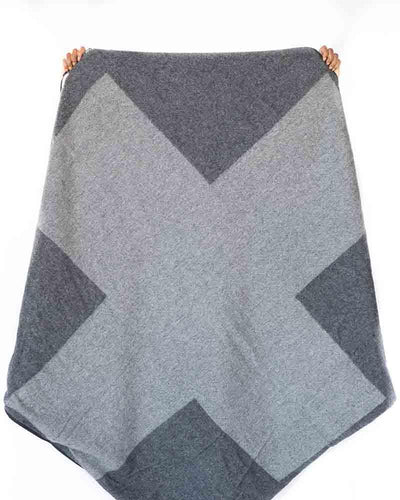 Wool Travel Blanket - Dark Gray
