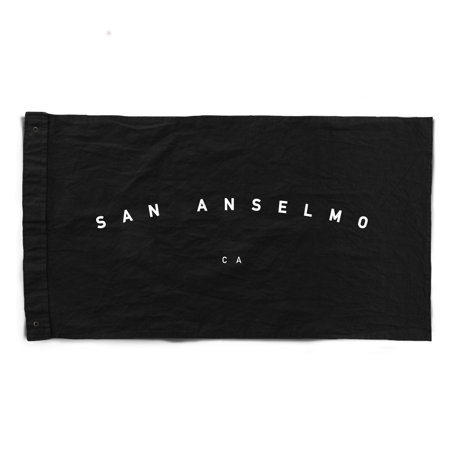 Black Canvas Flag - San Anselmo, CA
