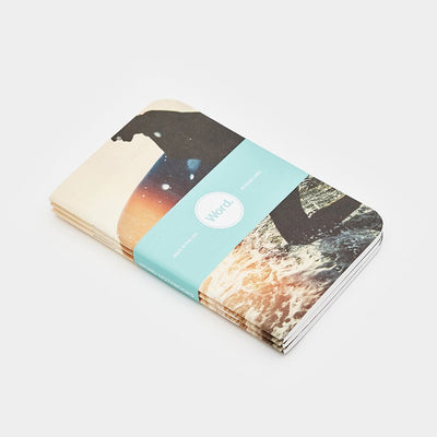 Word. Notebooks - Surf (3 Pack) - Limited Edition